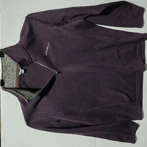 Eddie Bauer Men's 2XL Purple Fleece Quarter-Zip Pullover